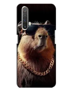 Чехол для Realme X3 с картинкой «Капибара золотая цепь»