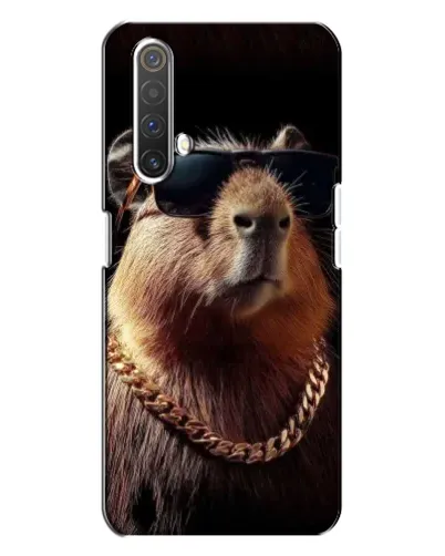 Чехол для Realme X3 с картинкой «Капибара золотая цепь»