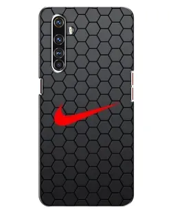 Чехол для Realme X50 Pro с картинкой «Nike — карбоновая сетка»