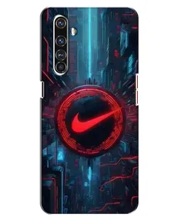 Чехол для Realme X50 Pro с картинкой «Техногенный стиль Nike»