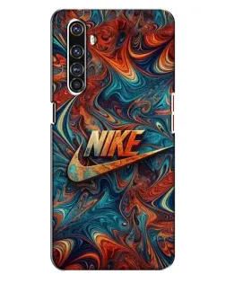 Чехол для Realme X50 Pro с картинкой «Nike в абстракции»