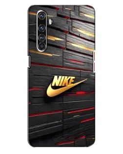 Чехол для Realme X50 Pro с картинкой «Золотой Nike на металле»