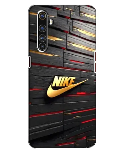 Чехол для Realme X50 Pro с картинкой «Золотой Nike на металле»