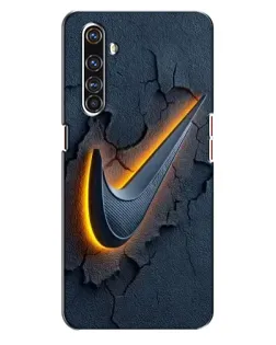 Чехол для Realme X50 Pro с картинкой «Объемный логотип Найк»