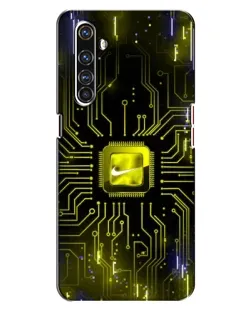 Чехол для Realme X50 Pro с картинкой «Nike — золотая искра»
