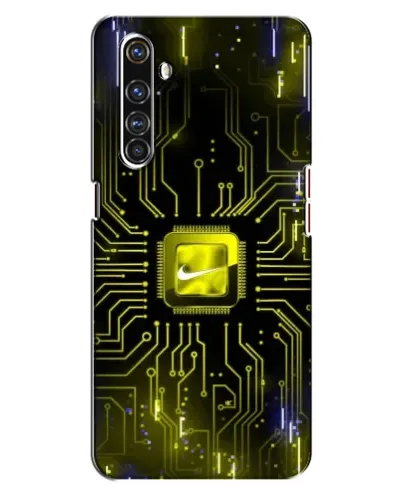 Чехол для Realme X50 Pro с картинкой «Nike — золотая искра»