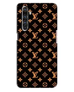 Чехол для Realme X50 Pro с картинкой «Золотая монограмма LV»