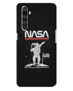 Чехол для Realme X50 Pro с картинкой «NASA — шагаем по Луне»
