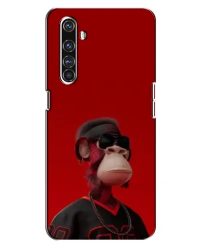 Чехол для Realme X50 Pro с картинкой «Bored Ape в красном»