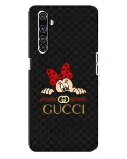 Чехол для Realme X50 Pro с картинкой «Минни Маус Gucci — черный»