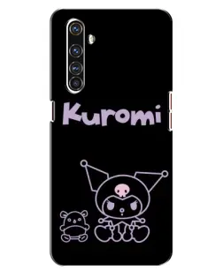 Чехол для Realme X50 Pro с картинкой «Kuromi — черный минимализм»