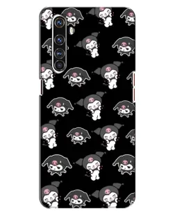 Чехол для Realme X50 Pro с картинкой «Черный паттерн Kuromi»