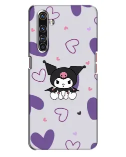 Чехол для Realme X50 Pro с картинкой «Kuromi и лавандовые сердца»
