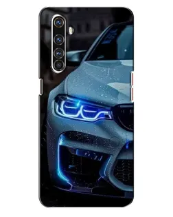 Чехол для Realme X50 Pro с картинкой «Взгляд BMW с синими фарами»