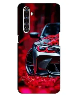 Чехол для Realme X50 Pro с картинкой «Спортивная BMW и цветы»