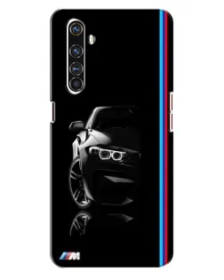 Чехол для Realme X50 Pro с картинкой «Силуэт BMW в темноте»