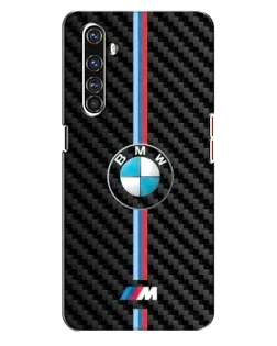 Чехол для Realme X50 Pro с картинкой «Эмблема BMW и карбон»