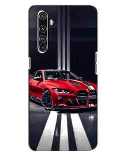 Чехол для Realme X50 Pro с картинкой «Красная BMW на дороге»