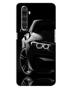 Чехол для Realme X50 Pro с картинкой «Черная BMW — профиль»