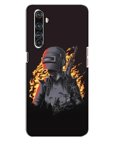 Чехол для Realme X50 Pro с картинкой «PUBG — огненный силуэт» Чехол для Realme X50 Pro с картинкой «PUBG — огненный силуэт»