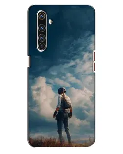 Чехол для Realme X50 Pro с картинкой «Герой PUBG на скале»