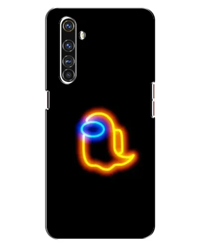 Чехол для Realme X50 Pro с картинкой «Among Us неоновое сияние»