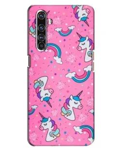 Чехол для Realme X50 Pro с картинкой «Unicorn паттерн розовый» Чехол для Realme X50 Pro с картинкой «Unicorn паттерн розовый»
