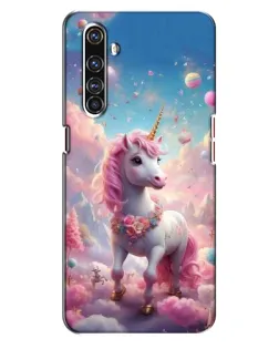 Чехол для Realme X50 Pro с картинкой «Единорог среди облаков»
