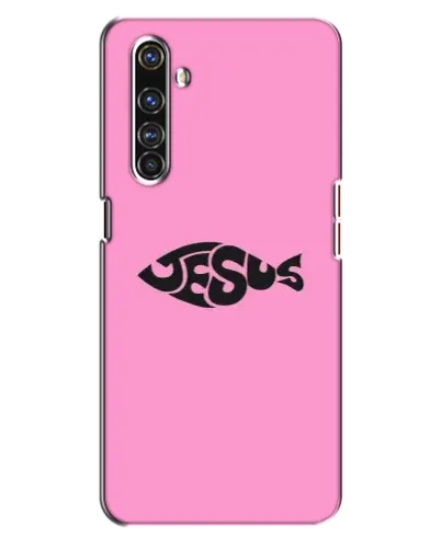 Чехол для Realme X50 Pro с картинкой «Розовый символ  Jesus»