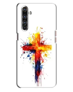 Чехол для Realme X50 Pro с картинкой «Акварельный крест»