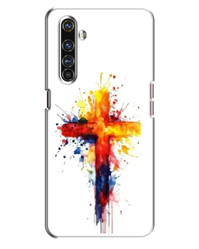Чехол для Realme X50 Pro с картинкой «Акварельный крест»