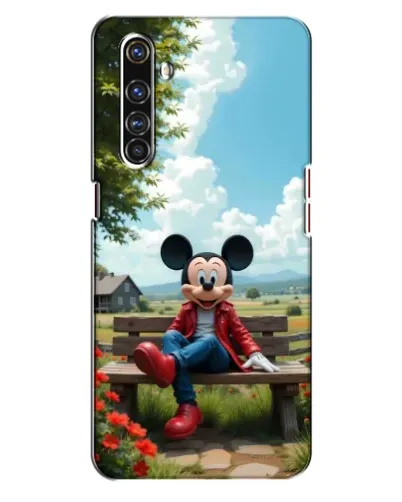 Чехол для Realme X50 Pro с картинкой «Микки на скамейке»