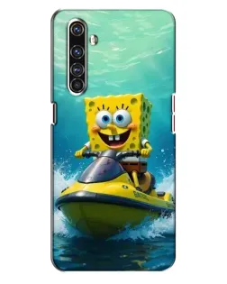 Чехол для Realme X50 Pro с картинкой «Спанч Боб на гидроцикле»