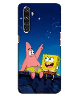 Чехол для Realme X50 Pro с картинкой «Губка Боб и Патрик ночью»