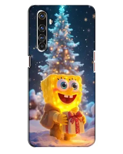 Чехол для Realme X50 Pro с картинкой «Рождественский Спанч Боб»