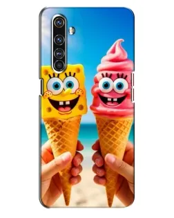 Чехол для Realme X50 Pro с картинкой «Спанч Боб мороженое»