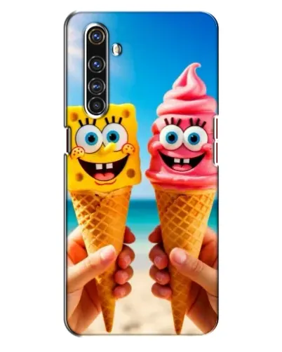 Чехол для Realme X50 Pro с картинкой «Спанч Боб мороженое»