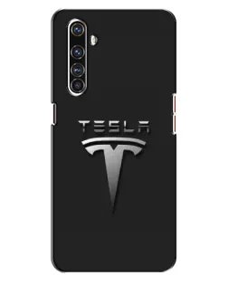 Чехол для Realme X50 Pro с картинкой «Стальной логотип Tesla»