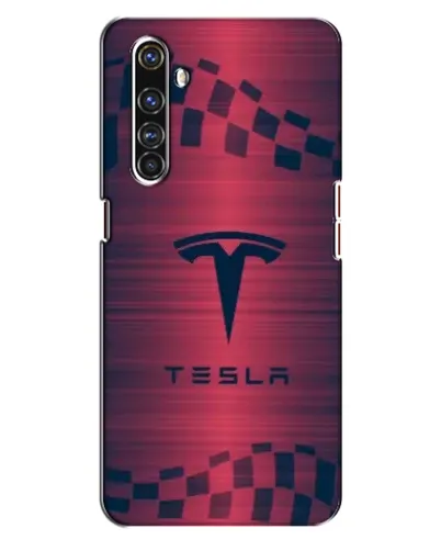 Чехол для Realme X50 Pro с картинкой «Тесла красный карбон» Чехол для Realme X50 Pro с картинкой «Тесла красный карбон»