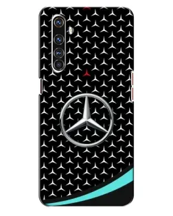 Чехол для Realme X50 Pro с картинкой «Mercedes — бирюзовый акцент»
