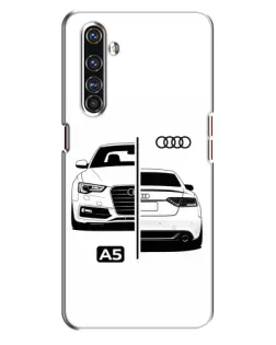Чехол для Realme X50 Pro с картинкой «Audi — контрастный дизайн»