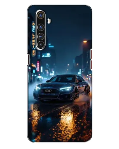 Чехол для Realme X50 Pro с картинкой «Ночной город и Audi»