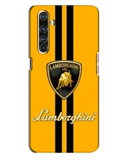 Чехол для Realme X50 Pro с картинкой «Lamborghini Stripe желтый»