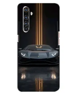 Чехол для Realme X50 Pro с картинкой «Lamborghini золотые линии»