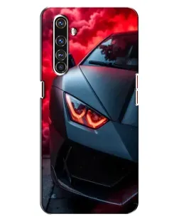 Чехол для Realme X50 Pro с картинкой «Lamborghini красное сияние»