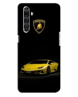 Чехол для Realme X50 Pro с картинкой «Lamborghini желтый акцент»