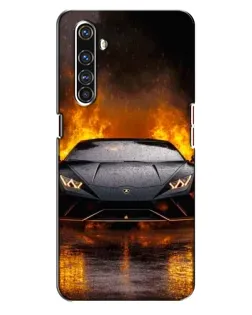 Чехол для Realme X50 Pro с картинкой «Lamborghini в огне»