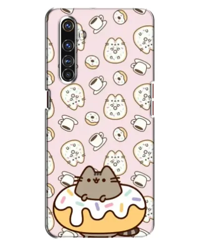 Чехол для Realme X50 Pro с картинкой «Пушин на пончике»