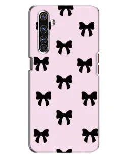 Чехол для Realme X50 Pro с картинкой «Черные банты Coquette»
