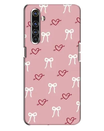 Чехол для Realme X50 Pro с картинкой «Сердца и банты» Чехол для Realme X50 Pro с картинкой «Сердца и банты»